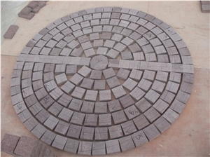 Red Porphyry Paver Cobbe Cube Granite Setts
