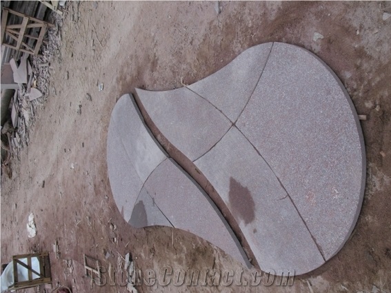 Red Porphyry Paver Cobbe Cube Granite Setts