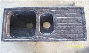 Bahamas Blue Granite Wash Basin Stone Sink