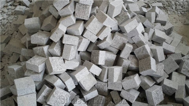 New G603 Grey Sesame Granite Cube Stone Cobble Pavers,Exterior Garden Stepping