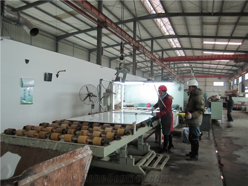 Pure White Nano Cryatallized Glass Stone Artificial Marble Slabs Tiles Floor Paving Pattern Interior Stone