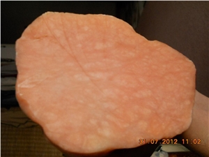 Orange Alabaster Boulders - Pink Alabaster Small Blocks, Pink Alabaster Boulders