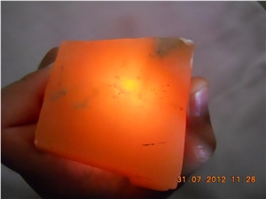 Orange Alabaster Boulders - Pink Alabaster Small Blocks, Pink Alabaster Boulders