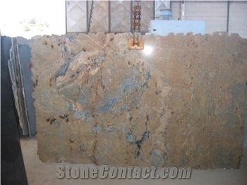 Golden Wave Granite Slabs, Brazil Yellow Granite Slabs & Tiles