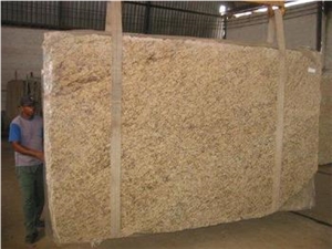 Ornamental Golden Yellow Granite Slabs, Brazil Giallo Ornamental Granite