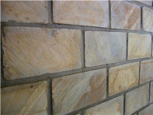 San Tome Tumbled Walling Tiles, Brazil Beige Quartzites
