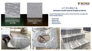 Kelantan Purplish White Marble Slabs, Tiles