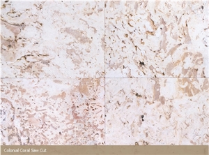 Colonial Coral Stone Saw Cut