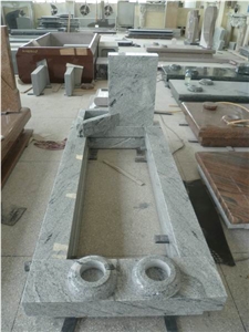 Italy Style Viscount White Granite Tombstones