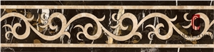 Marble Dragon Floor Water Jet Border Tiles Design