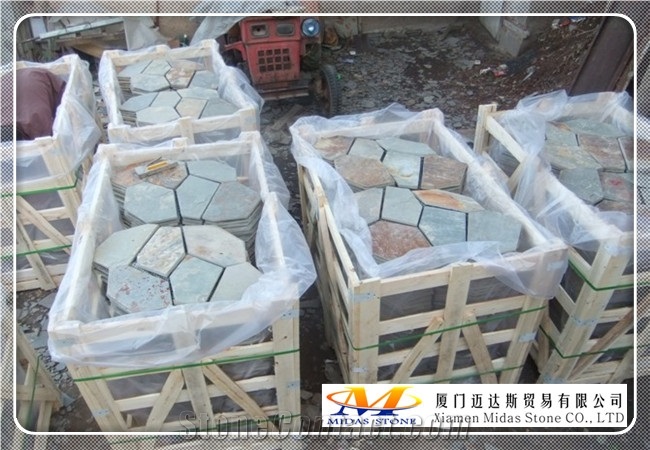 China Rust Slate Random Flagstone