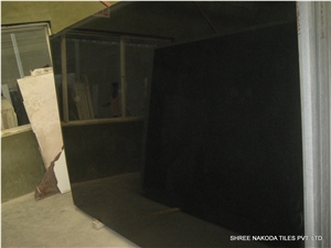 Absolute Black Granite, Nero Assoluto India Black Granite Slabs