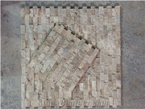 Ibiza Light Travertine Split Face Mosaic