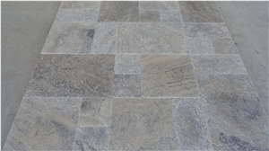 Silver Travertine Tiles Slabs,Grey Travertine