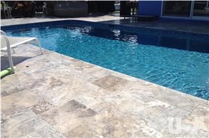 Silver Travertine Tiles Slabs,Grey Travertine