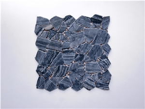 Best Designs Black Marble Chipped Mosaic