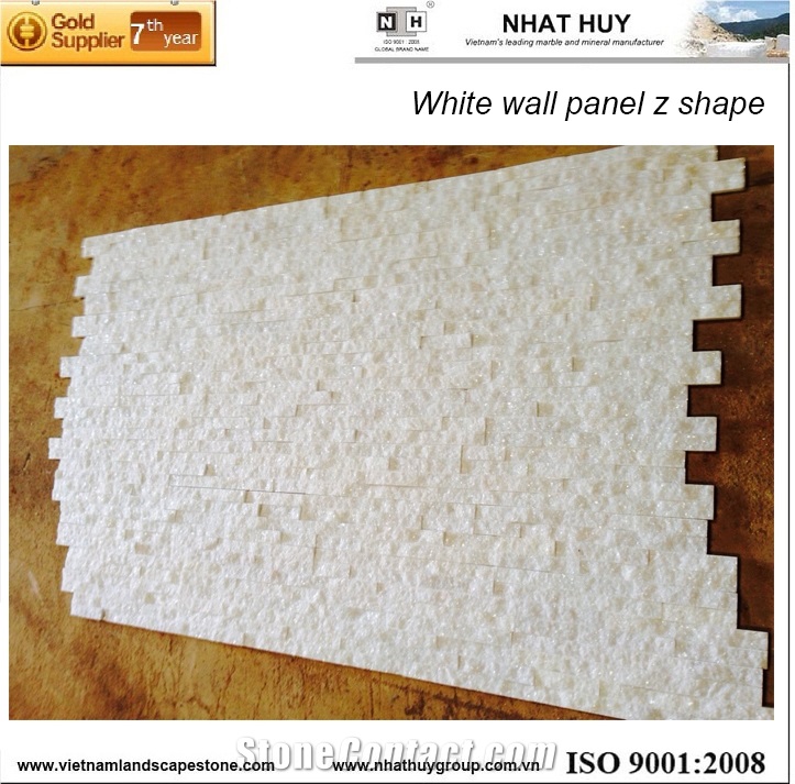 Crystal White Marble Quartzite Cladding Stone
