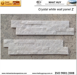 Crystal White Marble Quartzite Cladding Stone