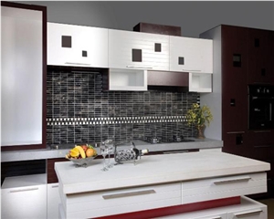 Natural Color Freshwater Marble Mosaic Wall Panel