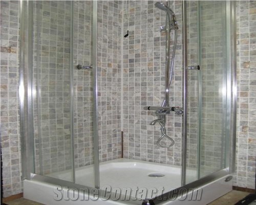 Natural Color Freshwater Marble Mosaic Wall Panel