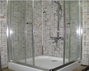 Natural Color Freshwater Marble Mosaic Wall Panel