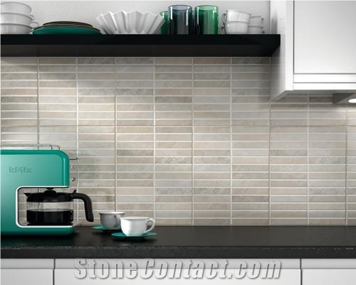 Natural Color Freshwater Marble Mosaic Wall Panel