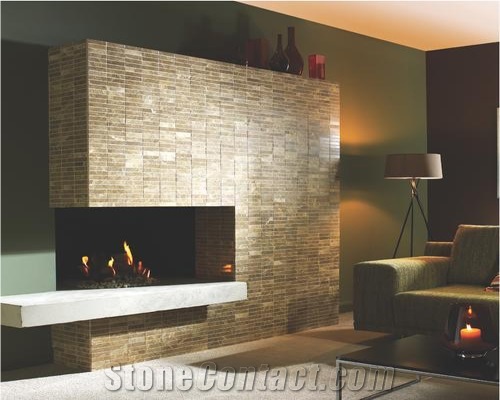 Natural Color Freshwater Marble Mosaic Wall Panel