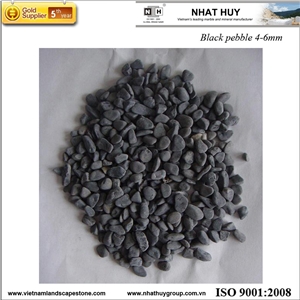 Tumbled Black Pebbles, Black Marble Pebbles