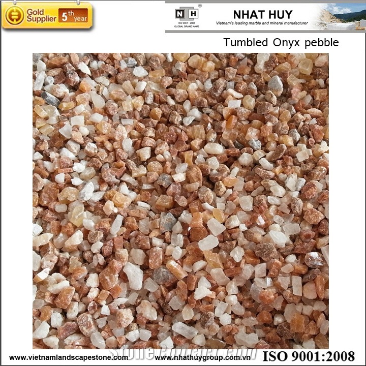 Tumbled Snow White Pebble, White Marble Pebbles
