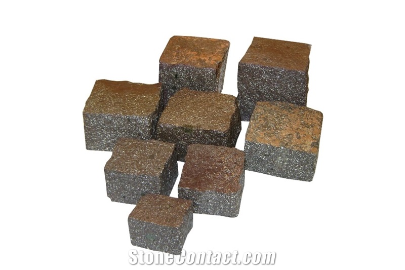 Red Porphyry Cubes, Cobble Stone