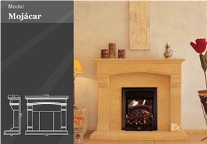 Amarillo Fosil Limestone Mojacar Fireplace