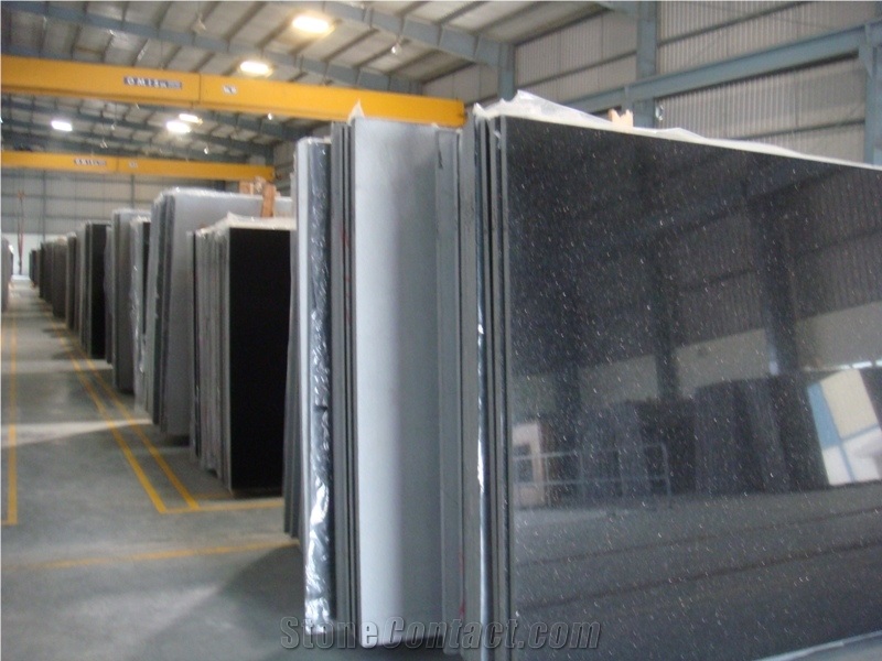 Black Galaxy Granite Slabs & Tiles