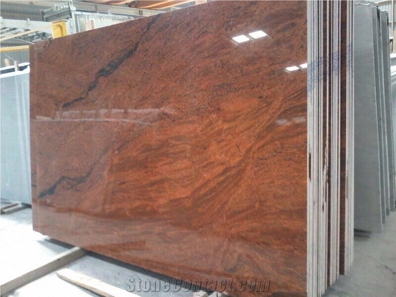 Red Multicolor Granite Slabs