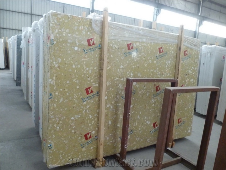 Yellow Quartz Stone Slabs, Engineered Stone Slabs