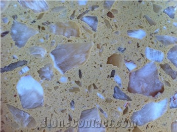 Yellow Quartz Stone Slabs, Engineered Stone Slabs