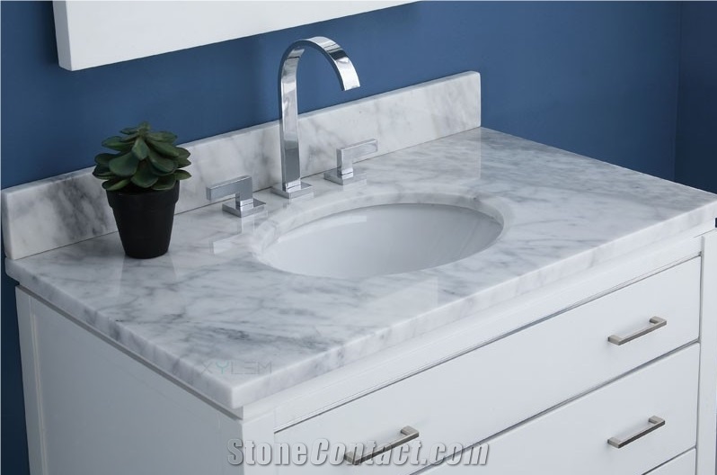 Bianco Cararra White Marble Countertop Vanity Top
