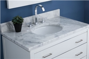 Bianco Cararra White Marble Countertop Vanity Top