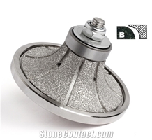 B Demi Bullnose Vacuum Brazed Profiling Wheel