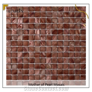Pink Dyed Natural Shell Mosaic Tiles Easy Intstall Decor