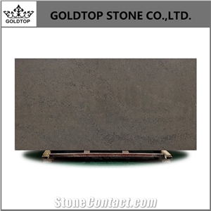 Surface Polished Artificial Stone Grey Quartz Slab