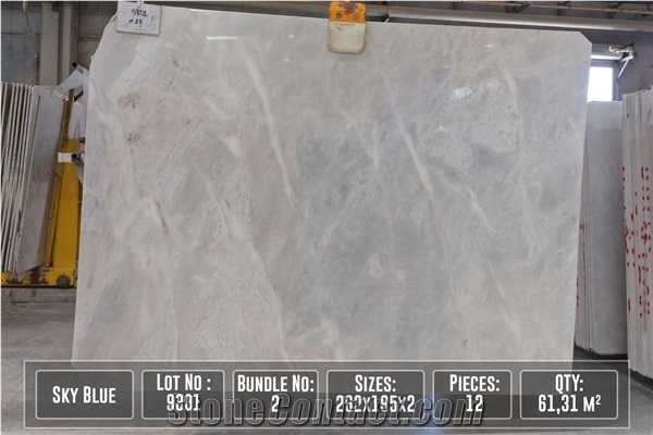Sky Blue Marble Tiles & Slabs