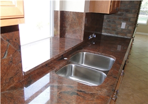 Abstract Brown Granite Finished Product