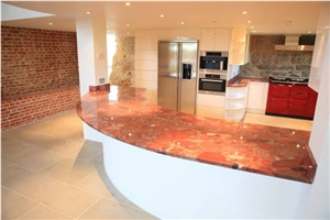 Aquarius Red Granite Finished Product