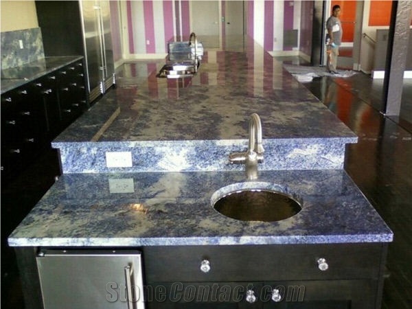 Azul Bahia Granite Finished Product