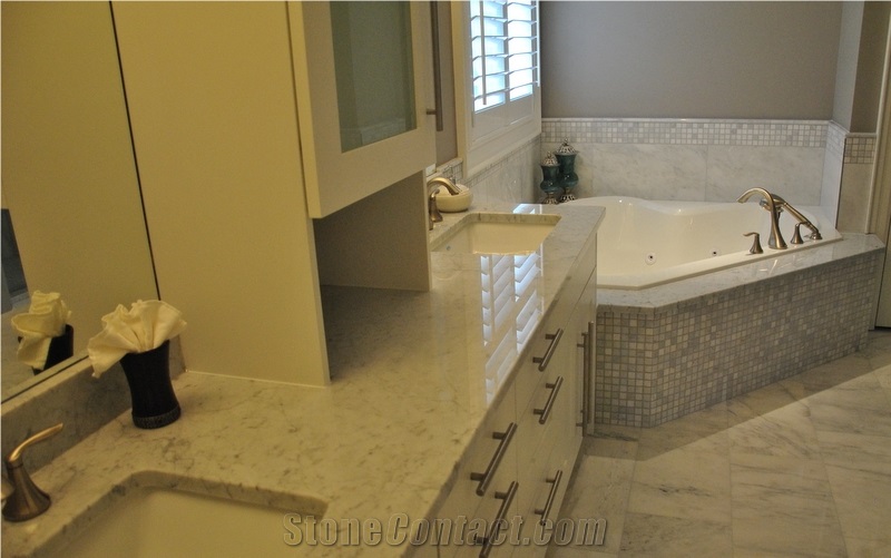 Bianco Carrara Campanili Marble Finished Product