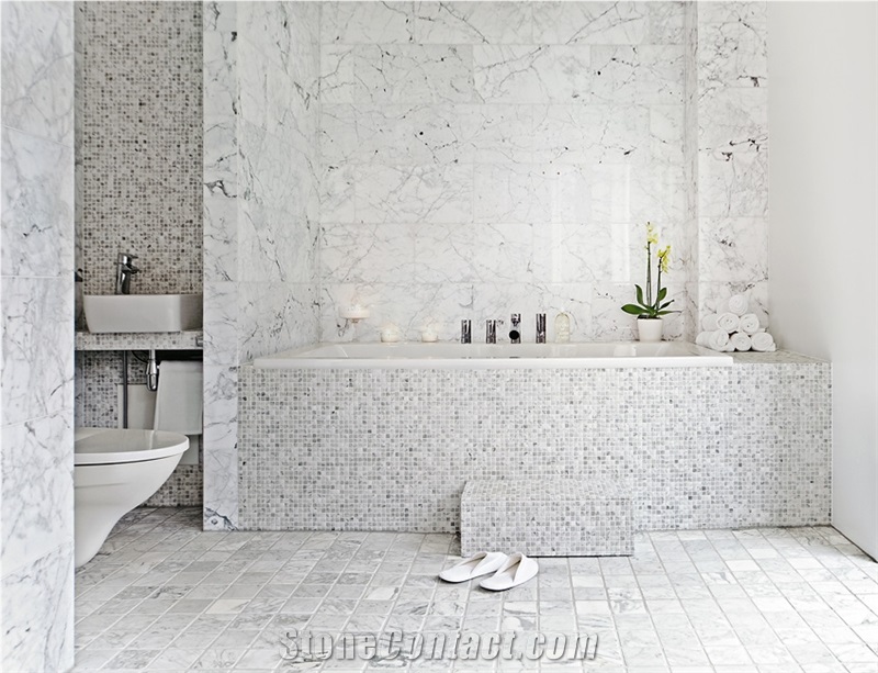 Bianco Carrara Unito D Marble Finished Product