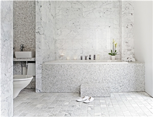 Bianco Carrara Unito D Marble Finished Product