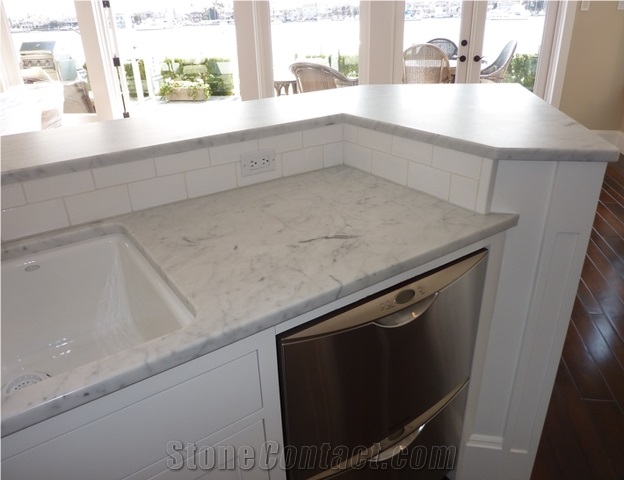 Bianco Carrara Unito D Marble Finished Product