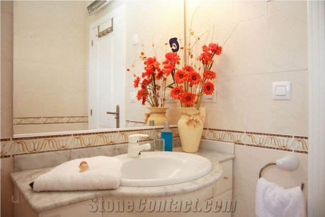 Bianco Carrara Unito D Marble Finished Product