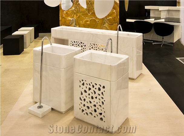 Bianco Lasa Marble Finished Product